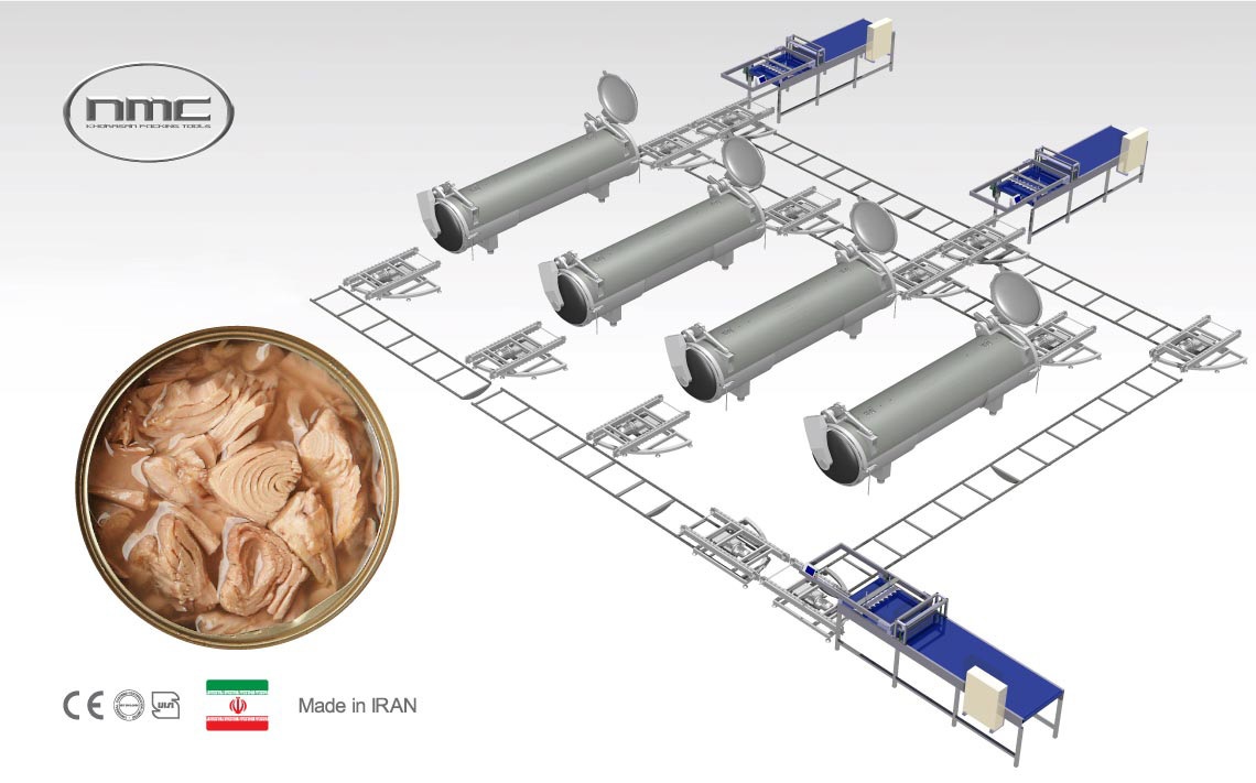Konserve balık ve tavuk üretim hattı makineleri (konserve et) in NMC