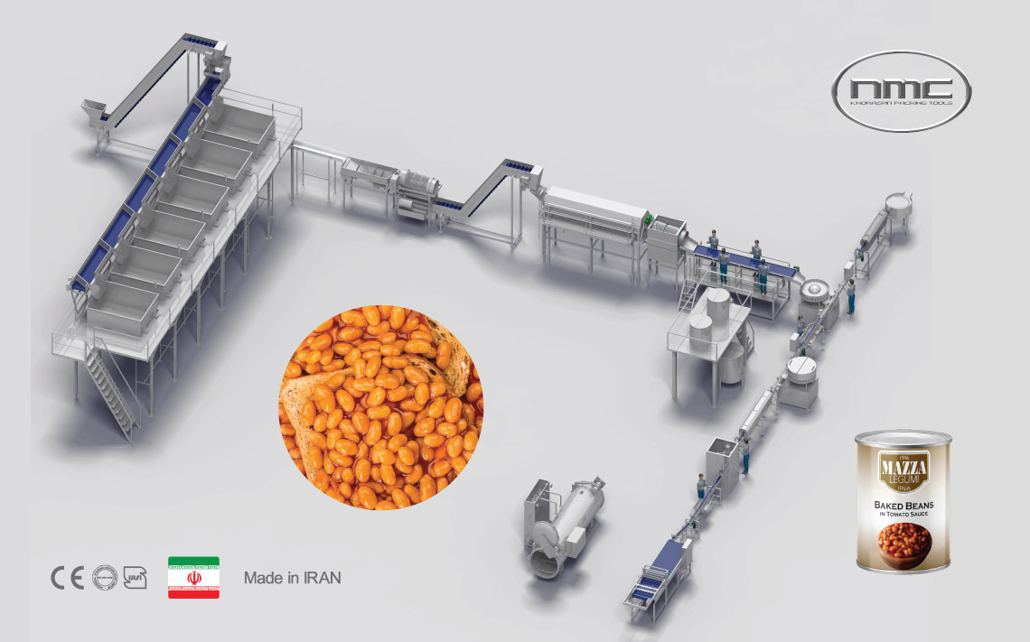 الآلة الرئيسية لخط الإنتاج المعلب غير اللحم فی شركة التغليف الصناعي خراسان